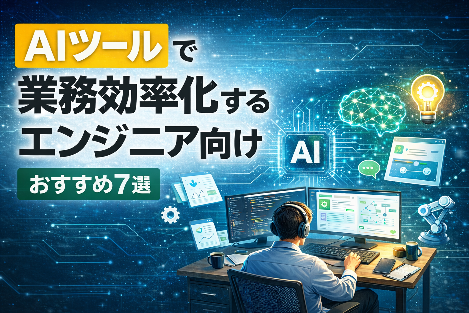 AIツールで業務効率化するエンジニア向けおすすめ7選のサムネイル